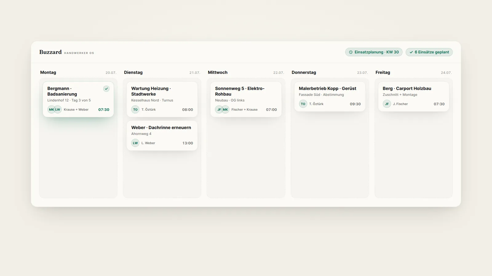 Plantafel in Buzzard