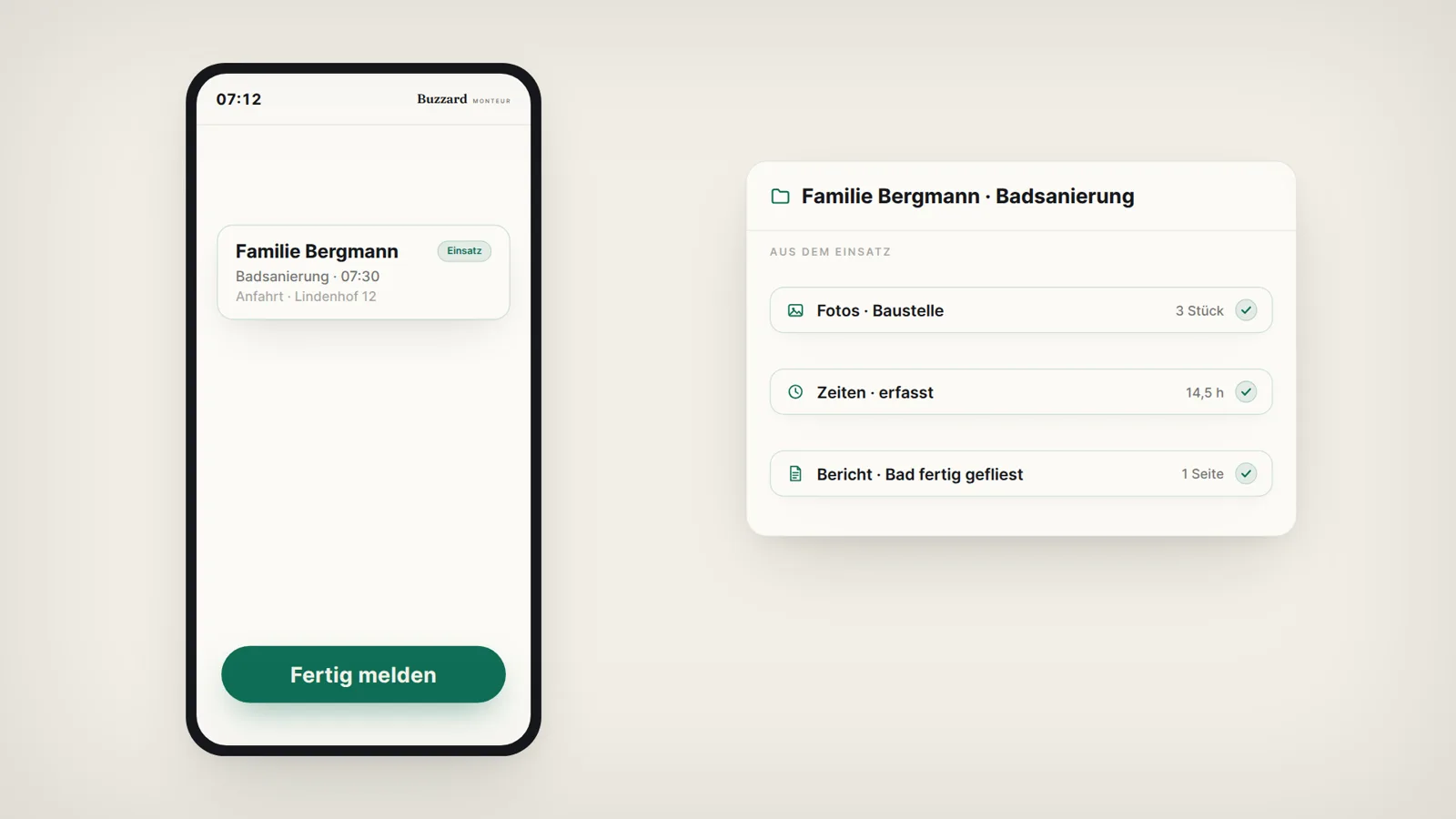 Baudokumentation in Buzzard